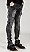 Krralinlin Men Slim Fit Casual Skinny Distressed Denim Biker Jeans Hiphop Pants