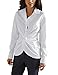 MOQUEEN Women's Sleeves Button Down Shirt with Stretch 1064