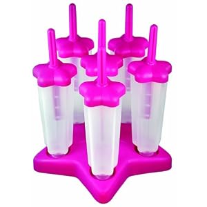 Tovolo Pink Star Ice Pop Molds, Set of 6 by Tovolo
