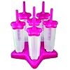 Tovolo Pink Star Pop Mold, Set of 6