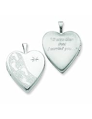 Sterling Silver 20mm D/C Footprints Heart Locket