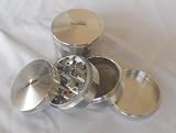 SHARP CRUSHER 2.5 Inch Wide MAGNETIC ALUMINUM TOBACCO , HERB , POLLEN , GRINDER + FREE TOBACCO SCRAPPER