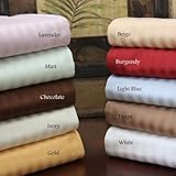 IMAGE OF 650 Thread Count Egyptian Cotton Stripe Sheet Set Color: Gold, Size: Queen