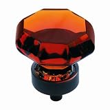 Buy : Amerock BP55268-AORB Traditional Classics 1.25-Inch Amber Glass Knob with Oil Rubbed Bronze Base