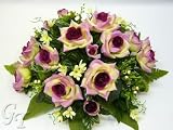 Review   / 43cm Large Artificial Silk Flower Rose Berries Ivy Fern Centrepiece (Plum) from GT Decorations