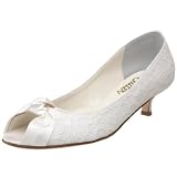 Bridal by Butter Womens Crackle-B Kitten-Heel 