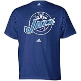 adidas Utah Jazz Navy Blue Primary Logo T-shirt