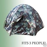Camouflage 3 Man Hexagon Dome Tent