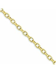 14K Gold 5.0mm Polished Fancy Link Bracelet 8.25 Inches