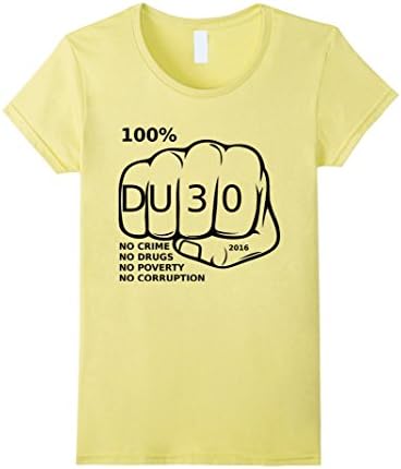 Women's Duterte for President T-shirt Small Lemon