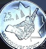 Olympic 2010 Snowboarding Quarters 2008 Coin Whistler Canada Olympics