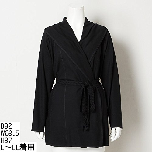 ローズティアラ（大きいサイズ）（Rose Tiara） 全2色【フリー】マクラメ編みベルト付きロングコーディガン