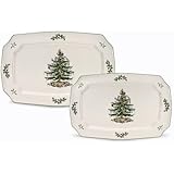 Spode Christmas Tree Rectangular Platters, Set of 2
