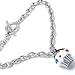 Crystal Cupcake Silvertone Toggle Charm Bracelet