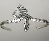 Sterling Silver Snake Cuff Bracelet, Made in the USA