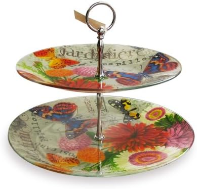Notions by Jay Bouquet De Fleur 2-Tier Serve Platter