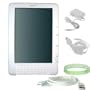 5 Item Accesories package for Amazon Kindle DX E-Book Reader: Silicone Skin Rubber Cover (CLEAR) + White Amazon Kindle DX Car Charger + White Amazon Kindle DX Wall Charger + White Amazon Kindle DX Data Cable + A Live*Laugh*Love Wrist Band!!!