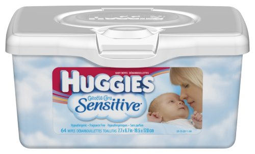 Huggies Gentle Care Sensitive Baby Wipes, 64-Count Popup Tub (Pack of 8)