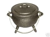 MIDI CAST IRON CAULDRON WITH LID & HANDLE