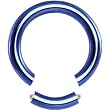 10 Gauge Blue Anodized Titanium Segment Ring