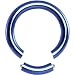 10 Gauge Blue Anodized Titanium Segment Ring