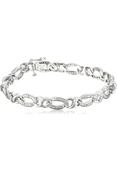Sterling Silver Diamond Bracelet (1/10 cttw, I-J Color, I2-I3 Clarity)