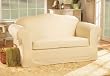 100% Cotton - 2 Piece Sofa Slipcover - Natural