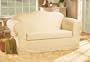 100% Cotton - 2 Piece Sofa Slipcover - Natural