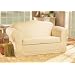 100% Cotton - 2 Piece Loveseat Slipcover - Natural