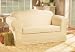 100% Cotton - 2 Piece Sofa Slipcover - Natural