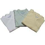 UndertheNile3PackofLongSleeveSideSnapT-shirtswithFoldOverCuffs(3-6Months,Natural/Lemon/Sage)