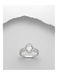 White CZ Ring In 92.5 Sterling Silver