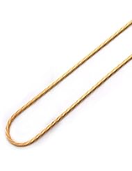 1MM Nickel Free Italian Sterling Silver Chain Necklaces Rose Gold Plated Diamond Cut Snake Chain ( Available Length 16"~20")