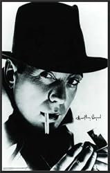 Casablanca Humphrey Bogart Lighting Cigarette Poster Dry Mounted Wood Framed,.