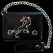 Black Vinyl Embroidered Panther Chain Wallet by Sourpuss