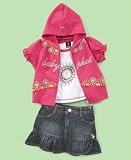 Baby Phat Baby Girl 3-Piece Jacket and Scooter Set