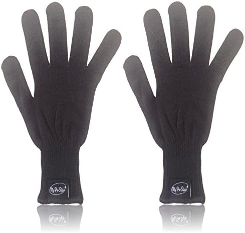 2 X GRAY Heat Resistant Gloves for Flat / Curling Irons & Other Hot Hair Styling Tools By MyProStyler