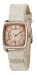 Kahuna Stainless Steel Ladies Pink Analogue Dial & White Cracked Leather Strap Watch