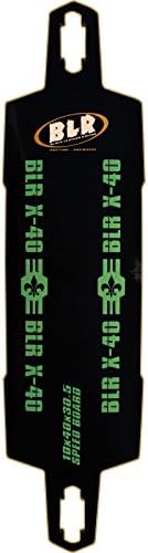 Black Leather Racing Speed Board X-40 Downhill Longboard Skateboard Deck - 10" x 40"