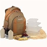 Picnic Backpack 2 Person Set with Travel Rug