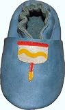 Tibet PLATEAU soft sole infant full grain baby shoes SUEDE cake blue