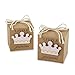 Kate Aspen Little Princess Kraft Favor Box, Brown/Pink