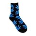 New Marijuana Weed Leaf Cotton various Colors Men/Women High sport Socks (BJF25-15sapphire blue+ blue leaf)