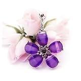 41U49ar%2B0VL. SL160  For Blackberry Curve 8520 8530 Daisy Cell Phone Charm Purple