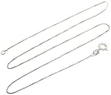 Sterling Silver 0.7 mm Very Thin Italian Box Chain NICKEL FREE. 16, 18