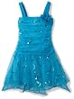 Amy Byer Girls 2-6x Sequin Mesh Sleeveless Hanky Hem Dress