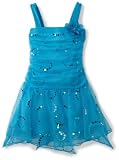 Amy Byer Girls 2-6x Sequin Mesh Sleeveless Hanky Hem Dress