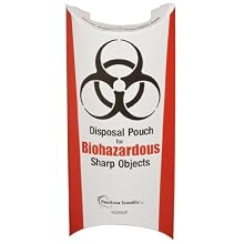 Heathrow Scientific HD23042P Paperboard Biohazardous Disposal Pouch, 140mm Length x 330mm Height x 10 mil Thick (Pack of 100)