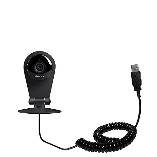 Unique Gomadic Coiled USB Charge and Data Sync Cable Compatible with Nest Dropcam/Dropcam Pro - Charging and HotSync Functions with one Cable. Built with TipExchange