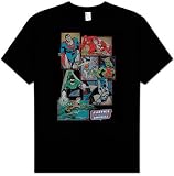  : DC Comics JUSTICE LEAGUE BOXES Adult Black T-shirt Tee Shirt